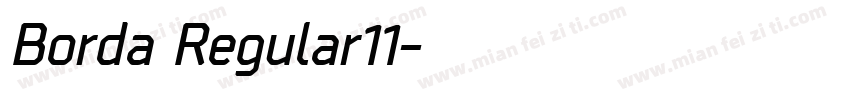 Borda Regular11字体转换